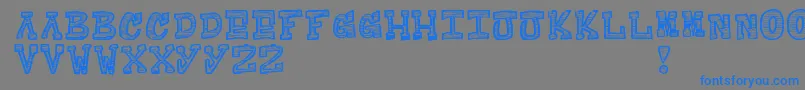 Raditad-Schriftart – Blaue Schriften auf grauem Hintergrund