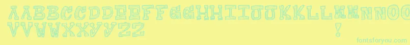 More about Raditad Font Raditad Font – Green Fonts on Yellow Background