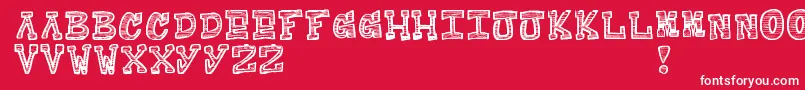 Raditad Font – White Fonts on Red Background