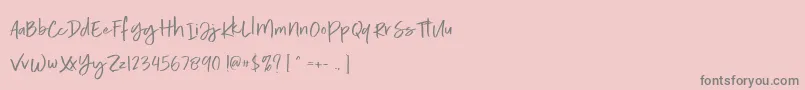 Calorie Demo Font – Gray Fonts on Pink Background