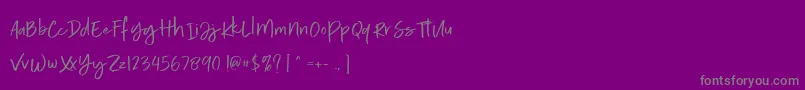 Calorie Demo Font – Gray Fonts on Purple Background