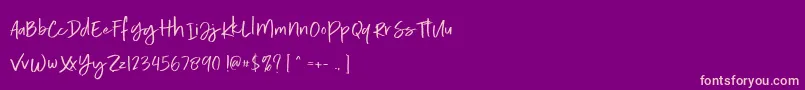 Calorie Demo Font – Pink Fonts on Purple Background
