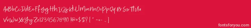 fuente Calorie Demo – Fuentes Rosadas Sobre Fondo Rojo