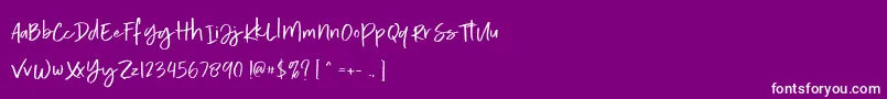 Calorie Demo Font – White Fonts on Purple Background