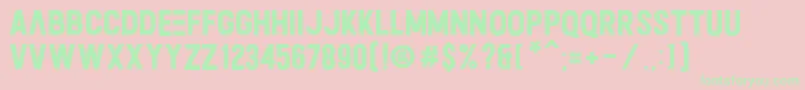 Calvier Font – Green Fonts on Pink Background