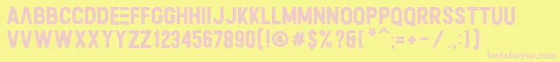 Calvier Font – Pink Fonts on Yellow Background