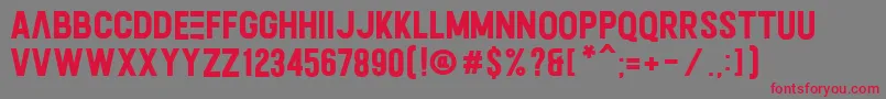 Calvier Font – Red Fonts on Gray Background