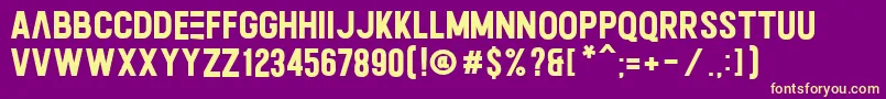 Calvier Font – Yellow Fonts on Purple Background