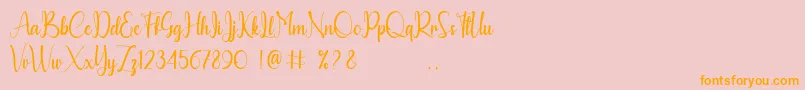 Подробнее о шрифте Calyana Personal Use Only Шрифт Calyana Personal Use Only – оранжевые шрифты на розовом фоне