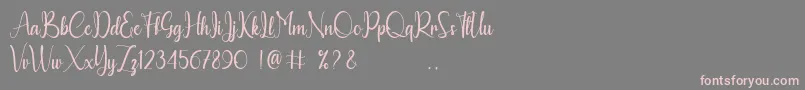 Calyana Personal Use Only Font – Pink Fonts on Gray Background