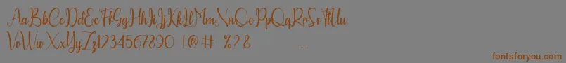 Police Calyana Personal Use Only – polices brunes sur fond gris