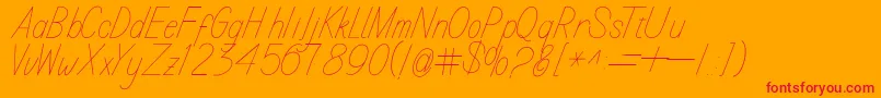 Calysta Font – Red Fonts on Orange Background