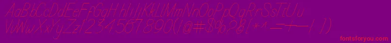 Calysta Font – Red Fonts on Purple Background