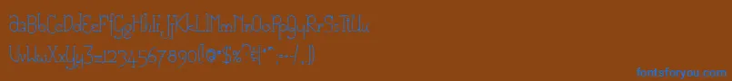CAM      Font – Blue Fonts on Brown Background