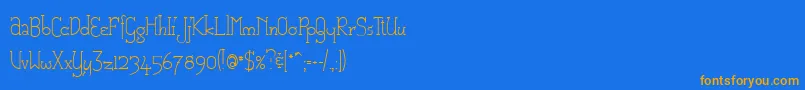 Weitere Informationen zur CAM -Schriftart CAM -Schriftart – Orangefarbene Schriften auf blauem Hintergrund