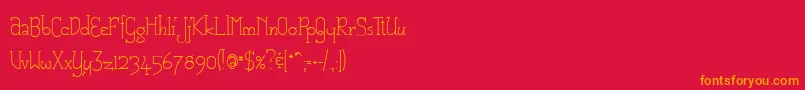 CAM      Font – Orange Fonts on Red Background