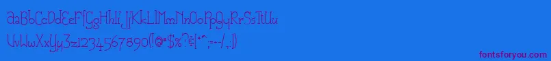 CAM     -Schriftart – Violette Schriften auf blauem Hintergrund