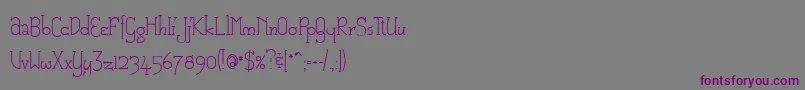 CAM      Font – Purple Fonts on Gray Background