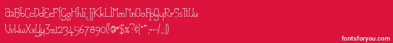 CAM      Font – White Fonts on Red Background