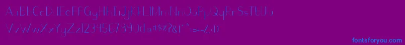 Camaly regular Font – Blue Fonts on Purple Background