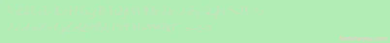 フォントCamaly regular – 緑の背景にピンクのフォント