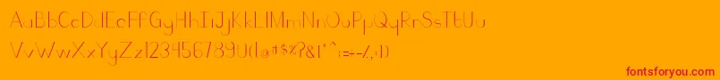 Camaly regular Font – Red Fonts on Orange Background
