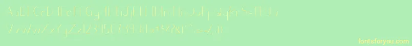Camaly regular Font – Yellow Fonts on Green Background