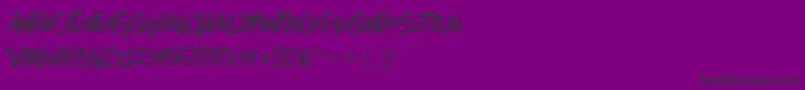 フォントCambridgedemo – 紫の背景に黒い文字