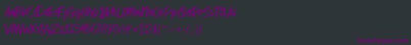 Cambridgedemo Font – Purple Fonts on Black Background