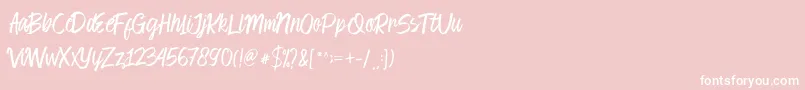 フォントCambridgedemo – ピンクの背景に白い文字