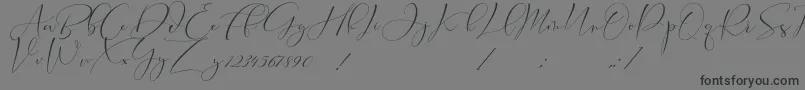 Cameliya Stark Font – Black Fonts on Gray Background