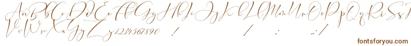 Шрифт Cameliya Stark – коричневые шрифты на белом фоне