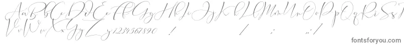 Cameliya Stark-Schriftart – Graue Schriften auf weißem Hintergrund