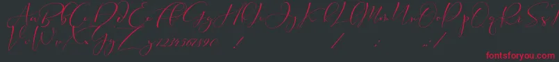 Cameliya Stark Font – Red Fonts on Black Background
