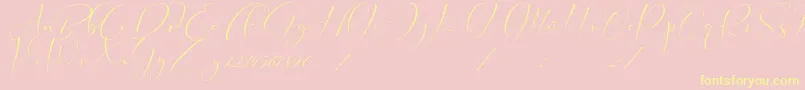 Cameliya Stark Font – Yellow Fonts on Pink Background