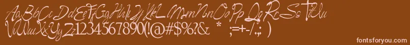 Camella Beauty Script Font – Pink Fonts on Brown Background