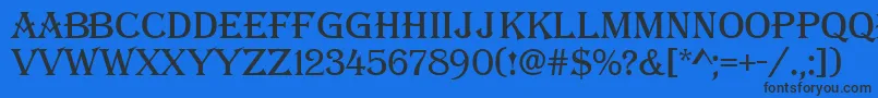 AAlgerius Font – Black Fonts on Blue Background