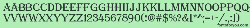 Шрифт AAlgerius – чёрные шрифты на зелёном фоне