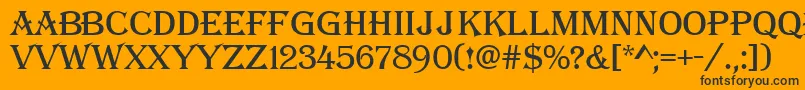 Шрифт AAlgerius – чёрные шрифты на оранжевом фоне