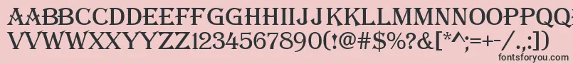フォントAAlgerius – ピンクの背景に黒い文字