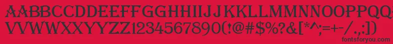 AAlgerius Font – Black Fonts on Red Background