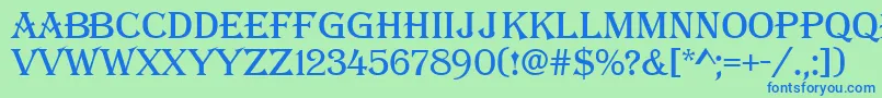 More about AAlgerius Font AAlgerius Font – Blue Fonts on Green Background