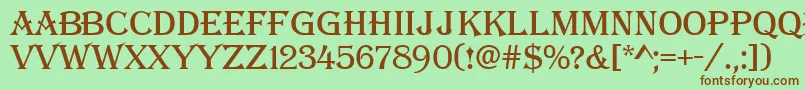 AAlgerius Font – Brown Fonts on Green Background