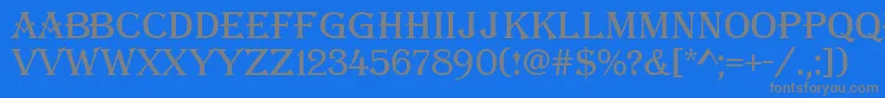 AAlgerius-fontti – harmaat kirjasimet sinisellä taustalla
