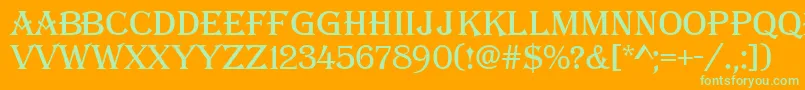 AAlgerius Font – Green Fonts on Orange Background