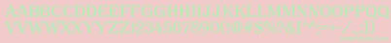 AAlgerius Font – Green Fonts on Pink Background
