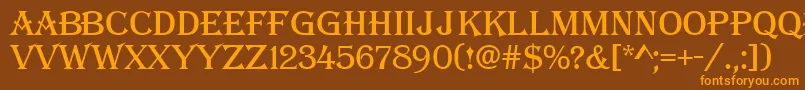 AAlgerius Font – Orange Fonts on Brown Background