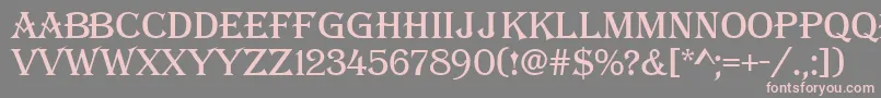 AAlgerius-fontti – vaaleanpunaiset fontit harmaalla taustalla