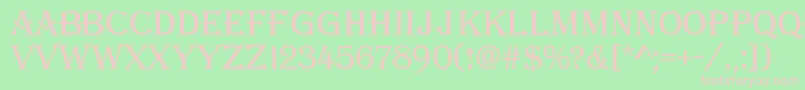 AAlgerius-fontti – vaaleanpunaiset fontit vihreällä taustalla