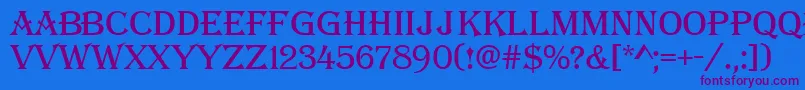 AAlgerius Font – Purple Fonts on Blue Background